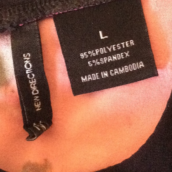 New Directions Floral Sleeveless Top, Size Large - Picture 5 of 5